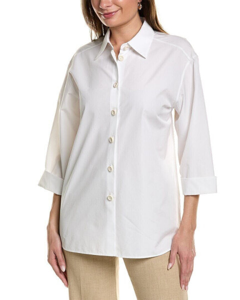 Lafayette 148 New York Oversized Shirt Women's White M/L