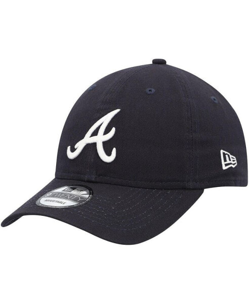 Men's Navy Atlanta Braves Logo Replica Core Classic 9TWENTY Adjustable Hat