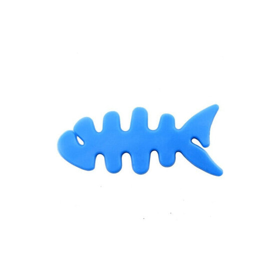 Zwijacz organizer kabla słuchawek w kształcie ryby niebieski