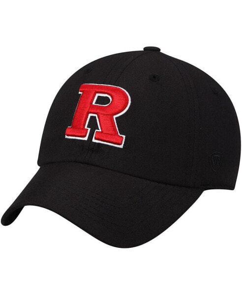 Бейсболка Top of the World для мужчин Черного цвета Rutgers Scarlet Knights Primary Logo Staple