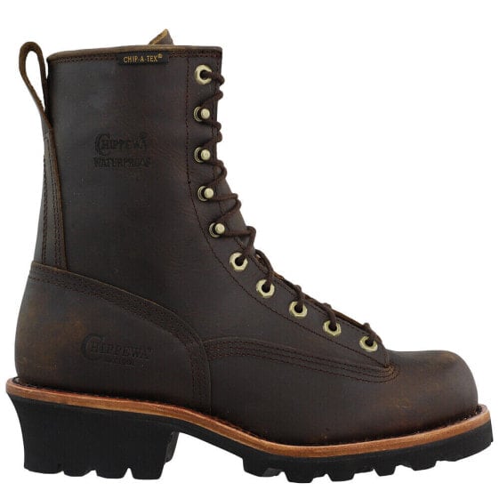 Chippewa Paladin Bay Apache 8 Inch Waterproof Soft Toe Work Mens Brown Work Saf