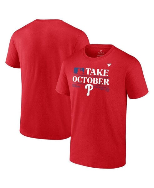 Men's Red Philadelphia Phillies 2023 Postseason Locker Room T-shirt