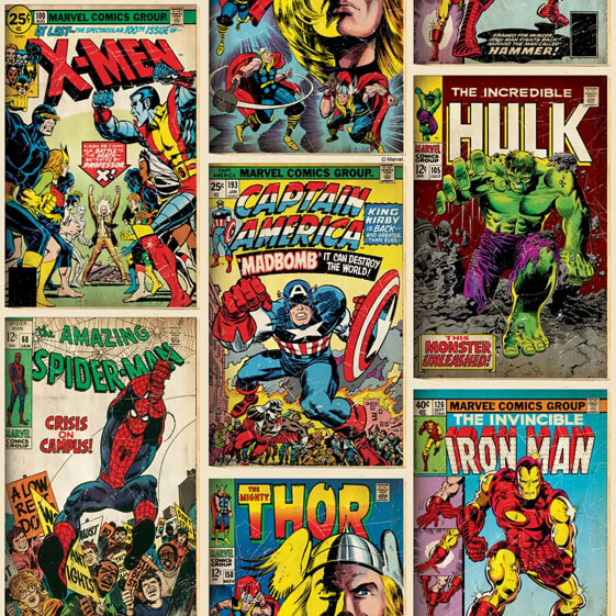 Vliestapete Marvel Action Heroes