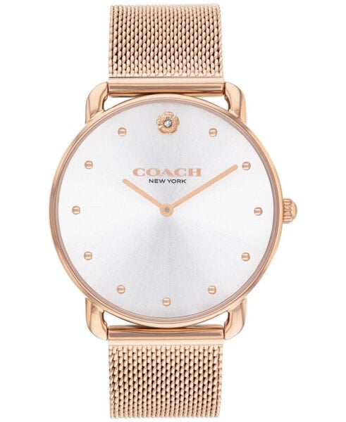 Women's Elliot Rose Gold-Tone Stainless Steel Mesh Bracelet Watch 36mm