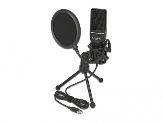 Микрофон настольный Delock 66331 - дугий -47 dB - 20 - 20000 Гц - 16 бит - однаправленный - проводной