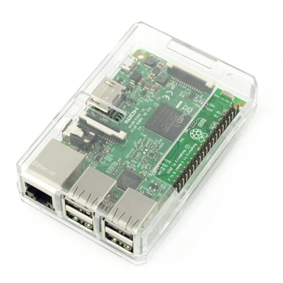 Case for Raspberry Pi Model 3B+/3B/2B - transparent with GPIO access