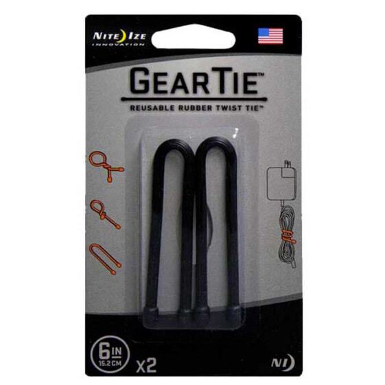 NITE IZE 6 Inch Pack 2 Units Gear Tie