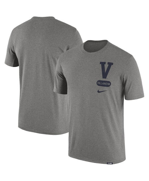 Men's Heather Gray Villanova Wildcats Campus Letterman Tri-Blend T-shirt