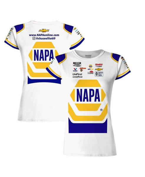 Women's White Chase Elliott NAPA Sublimated Team Uniform T-shirt