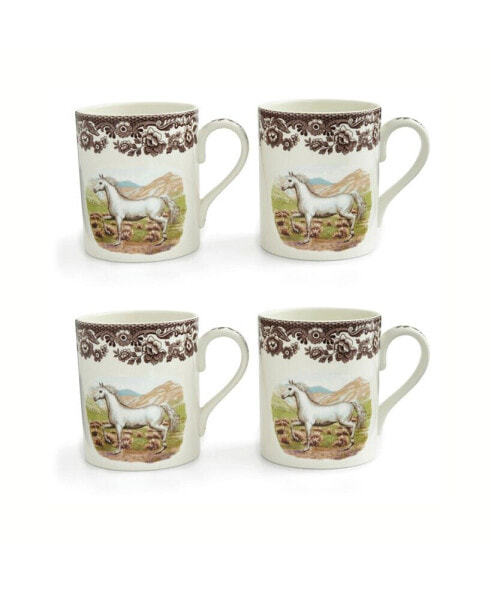 Paint Horse Mug, Set of 4