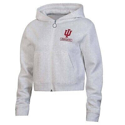 Худи Indiana Hoosiers Women's Gray Fleece Zip