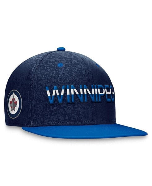 Men's Navy, Blue Winnipeg Jets Authentic Pro Rink Two-Tone Snapback Hat