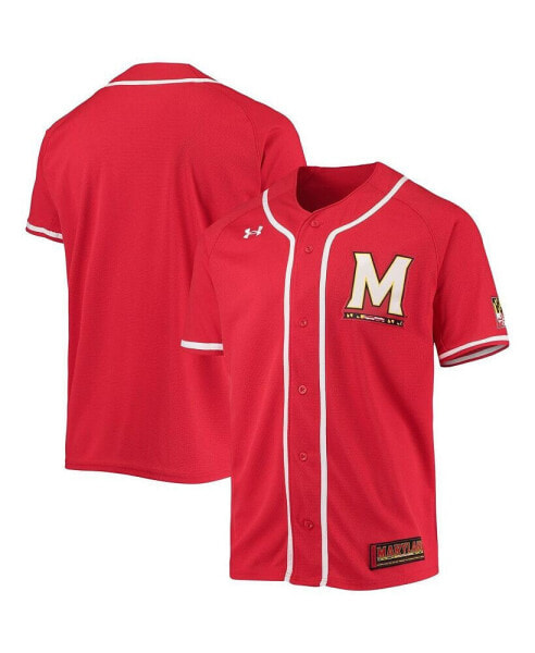 Men's Red Maryland Terrapins Replica Baseball Jersey