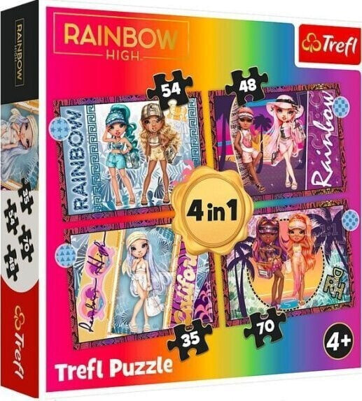 Trefl PUZZLE 4W1 TREFL LOL MODNE LALECZKI PUD