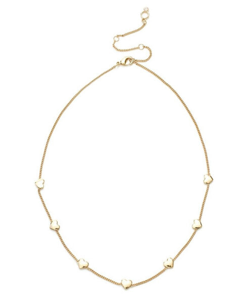 Gold-Tone Heart Bib Necklace