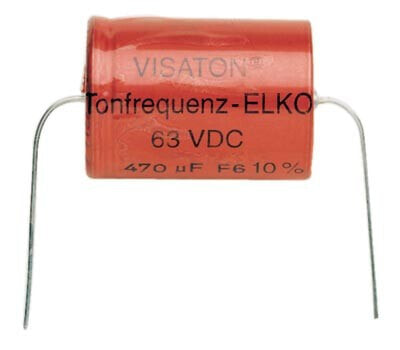 VISATON Electrolytic 150µF - Rot - Fixed capacitor - Zylindrische - Gleichstrom - 150000 nF - 10%