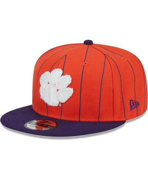 Men's Orange, Purple Clemson Tigers Vintage-Like 9FIFTY Snapback Hat