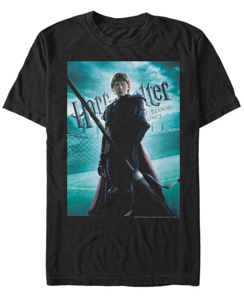 Harry Potter Men's Ron Quidditch Poster Short Sleeve T-Shirt