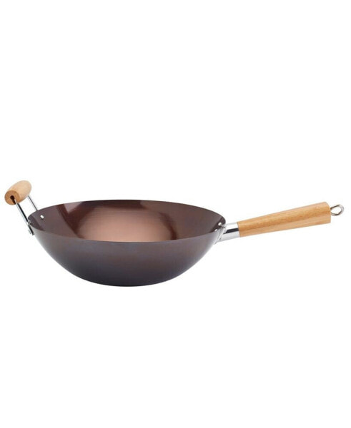 Asian Carbon Steel 13.75" Wok with Assist Handle