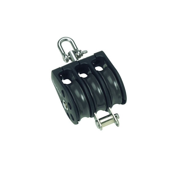 BARTON MARINE 370kg 8 mm Triple Swivel Pulley With Rope Support