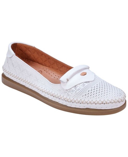 Women's Ginger Perforated Leather Flats