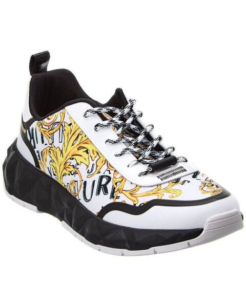 Versace Jeans Couture Nylon & Leather Sneaker Men's White 41