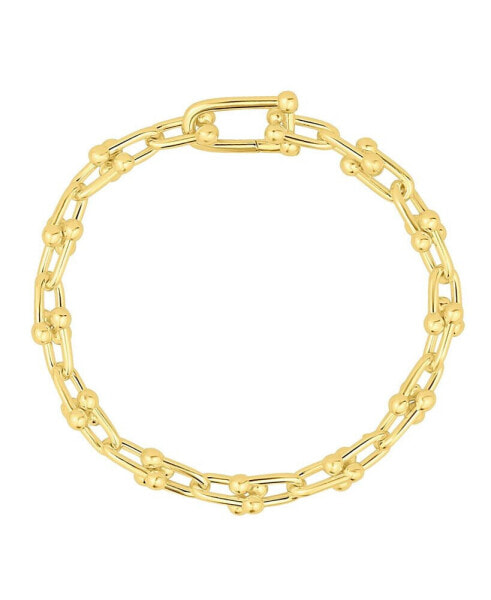 Silver-Plated or 18K Gold-Plated Ball Link Bracelet