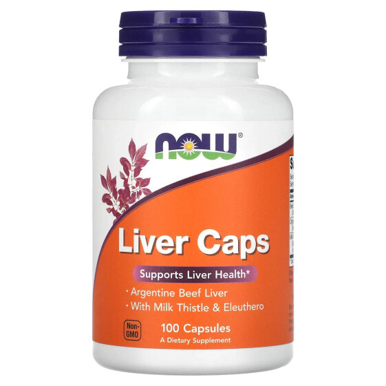 Витамины для пищеварительной системы NOW Liver Caps, 100 капсул