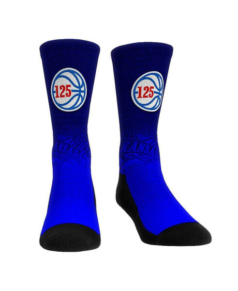 Big Boys and Girls Socks Kansas Jayhawks 125th Season Lines Basketball Crew Socks