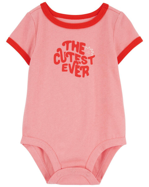 Baby The Cutest Ever Cotton Bodysuit 6M