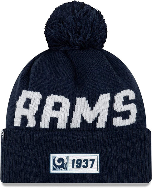 New Era Los Angeles Rams Beanie Knit NFL 2019 On Field Road 1937