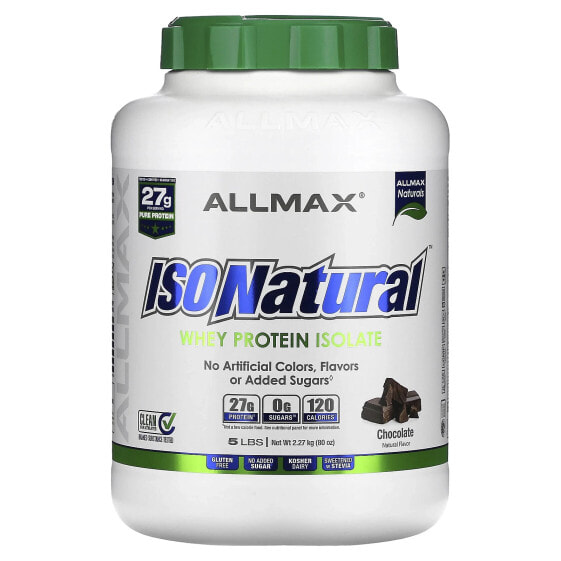 Сывороточный протеин ALLMAX IsoNatural, Whey Protein Isolate, Шоколад, 2.27 кг