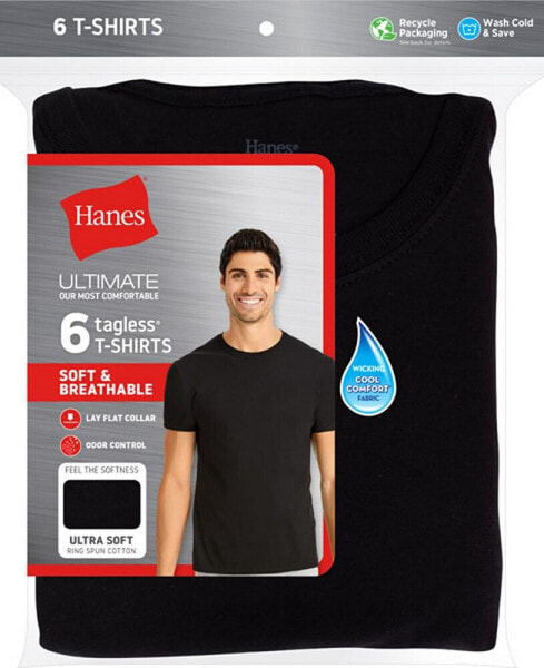 Мужская футболка Hanes Ultimate 6 шт. с высоким воротником