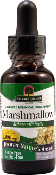 Nature's Answer Marshmallow Alcohol Free Жидкий экстракт корня алтея, без спирта 2000 мг 30 мл