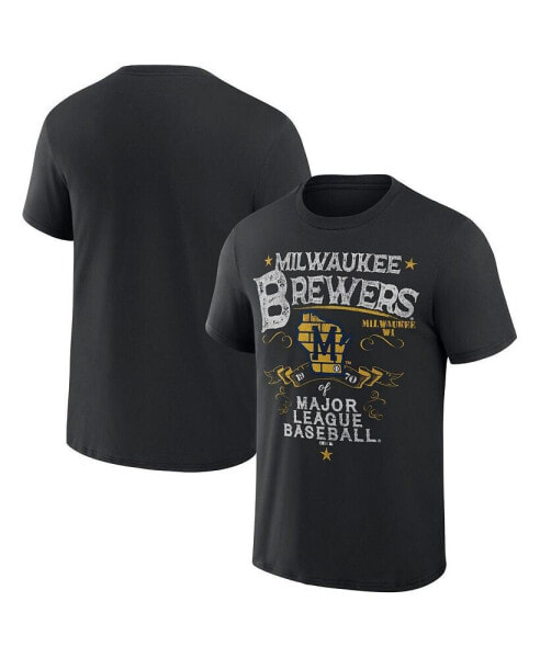 Men's Darius Rucker Collection by Black Milwaukee Brewers Beach Splatter T-shirt