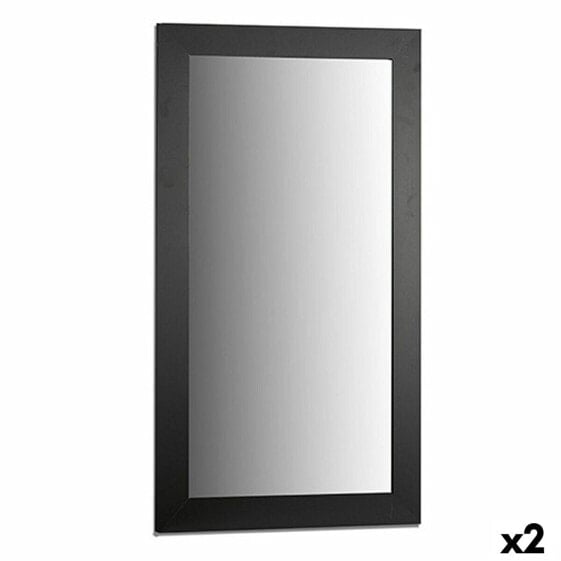 Настенное зеркало Чёрный Деревянный Cтекло 64,5 x 84,5 x 1,5 cm (2 штук)