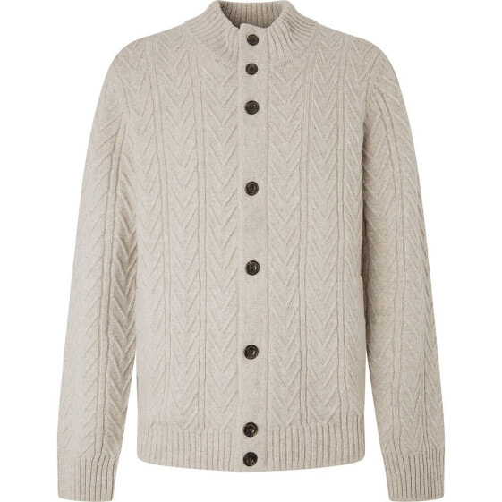 HACKETT Herringbone Button Sweater