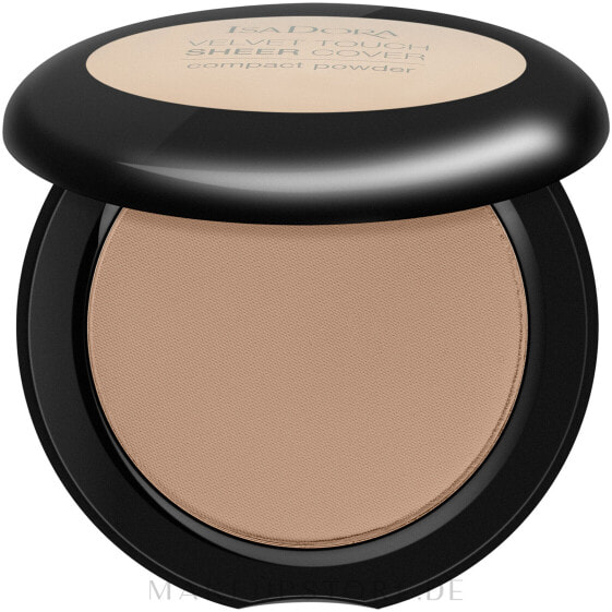 Kompaktpuder für das Gesicht - Isadora Velvet Touch Sheer Cover Compact Powder 45 - Neutral Beige