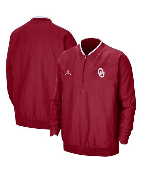 Men's Crimson Oklahoma Sooners 2021 Coach Half-Zip Jacket