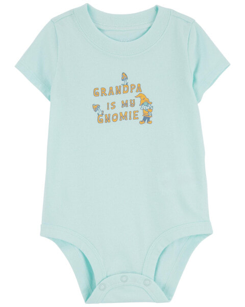 Baby Grandpa Gnome Cotton Bodysuit NB