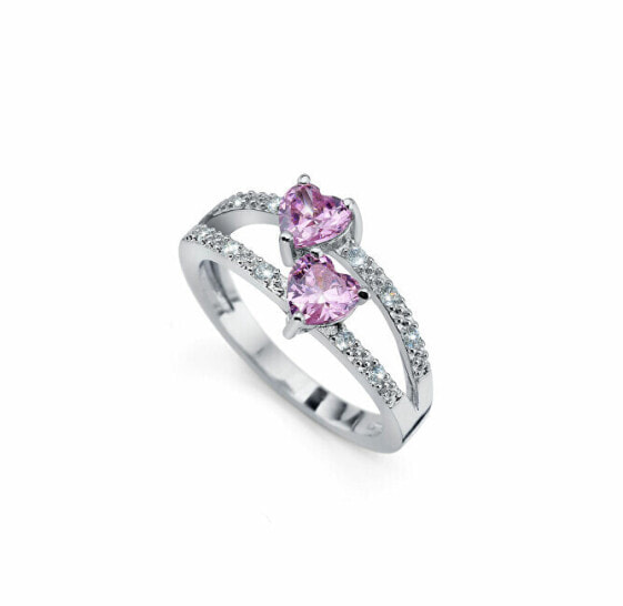 Romantic ring with cubic zirconia Bhumi Magic Blossoms 41179
