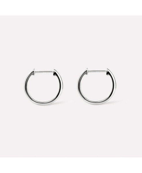 Small Slim Endless Hoops - Lo Small Silver
