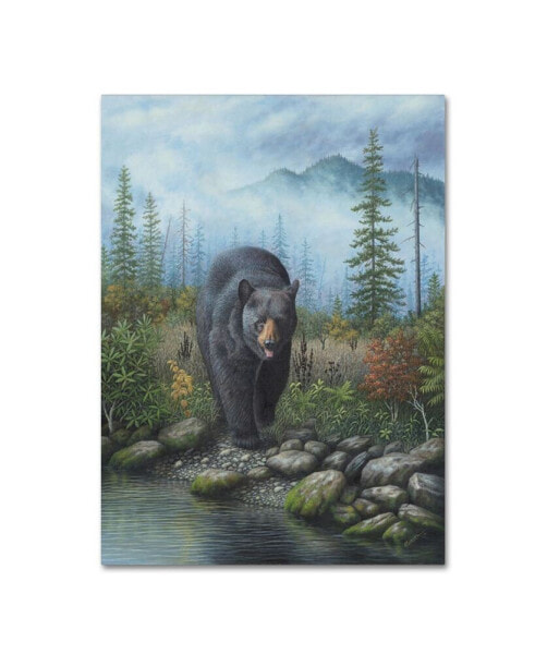 Robert Wavra 'Smoky Mountain Black Bear' Canvas Art - 32" x 24" x 2"