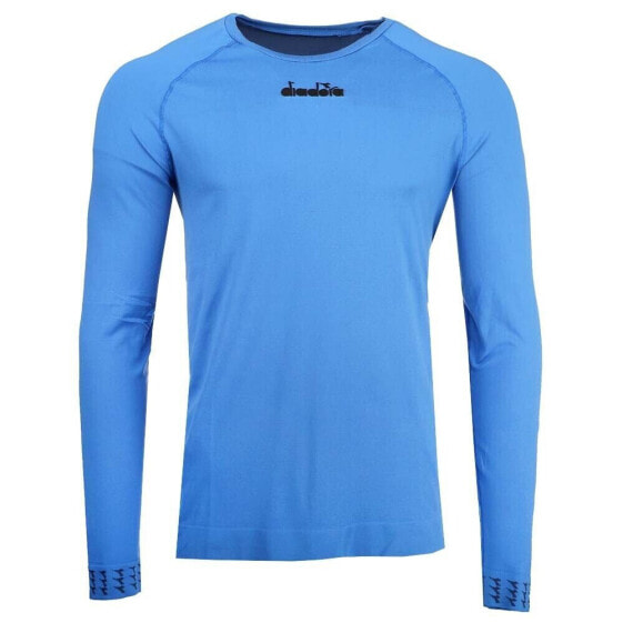 Diadora Skin Friendly Logo Crew Neck Long Sleeve Athletic T-Shirt Mens Size XXL