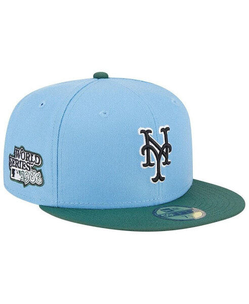 Men's Sky Blue, Cilantro New York Mets 1986 World Series 59FIFTY Fitted Hat