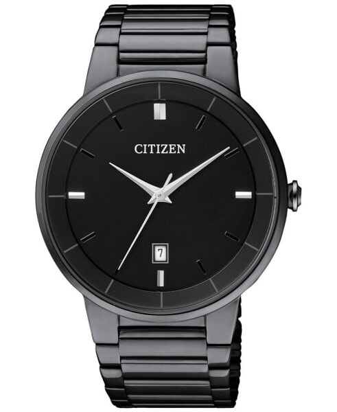 Часы Citizen Quartz Black Ion-Plated 40mm BI5017-50E