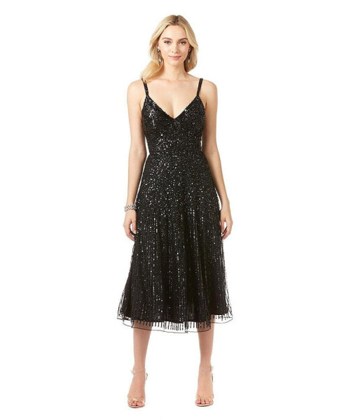 Women's Flowing, Sequin Midi Dress