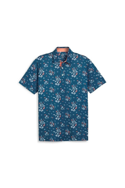 Heirloom Pique Polo Tshirt / Erkek Çiçek Baskılı Golf Tshirt