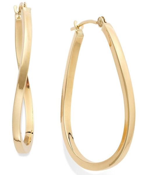 Twist Hoop Earrings in 10k Gold