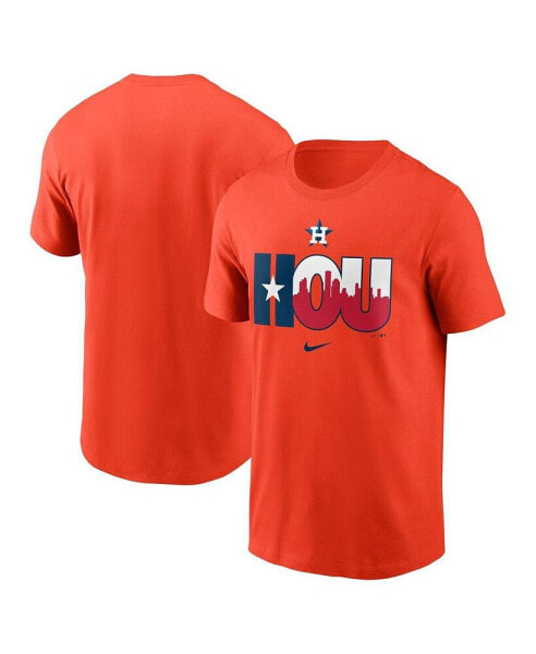 Men's Orange Houston Astros Wordmark Local Team T-shirt